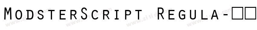 ModsterScript Regula字体转换